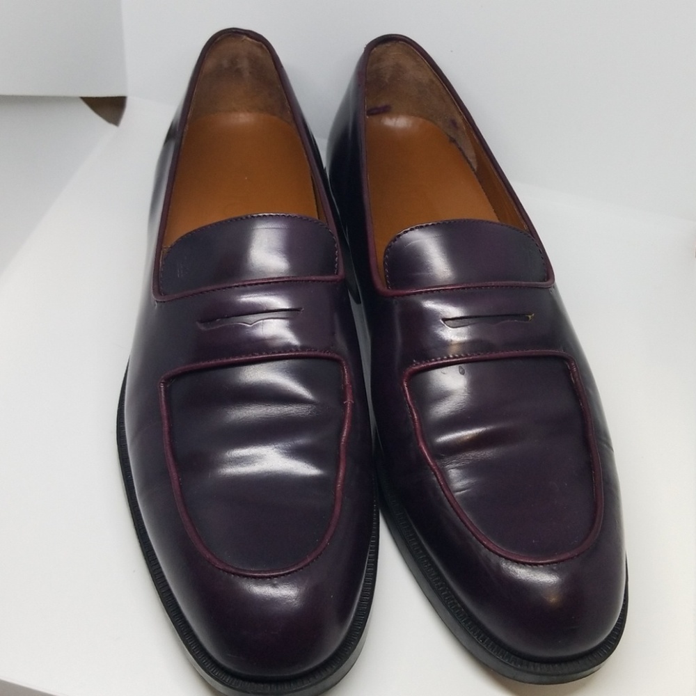 Tod's burgundy leather loafers 39